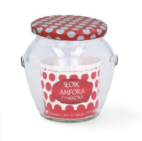 Słoik szklany 580ml z zakrętką fi-82 AMFORA TO-580 / 6 zaczepów Słoik szklany 580ml z zakrętką fi-82 AMFORA TO-580 / 6 zaczepów