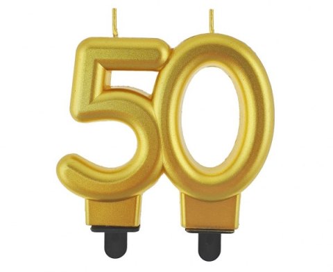 Świeczka cyferka ''50'' 8cm | PF-SCZ50 Świeczka cyferka ''50'' 8cm | PF-SCZ50