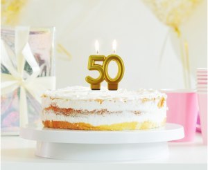 Świeczka cyferka ''50'' 8cm | PF-SCZ50 Świeczka cyferka ''50'' 8cm | PF-SCZ50