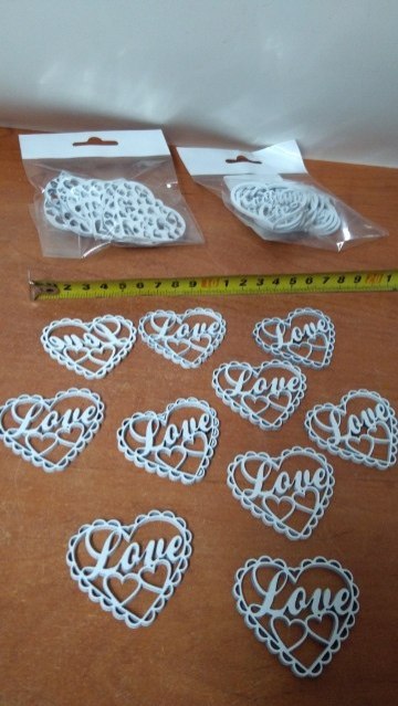 Serce drewniane zawieszka walentynka 10szt. 5cm Serce drewniane zawieszka walentynka 10szt. 5cm