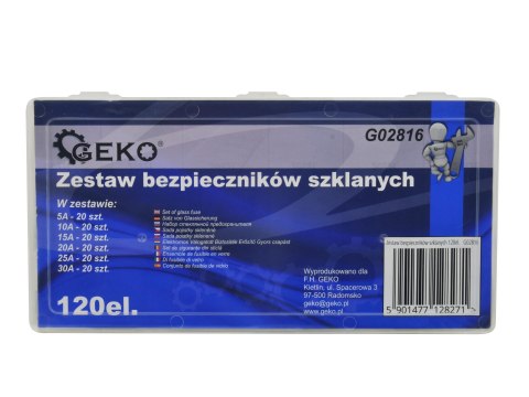 Zest.bezpieczników szklanych 120el. G02816 Zest.bezpieczników szklanych 120el. G02816