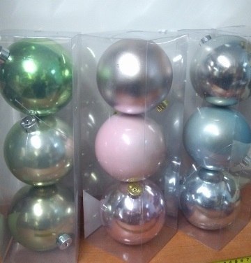Bombki 3szt. w kloszu 12cm | GCT123P Bombki 3szt. w kloszu 12cm | GCT123P