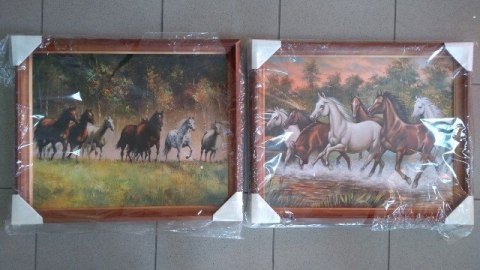 Obraz w drewnianej ramie 40x50 KONIE Obraz w drewnianej ramie 40x50 KONIE
