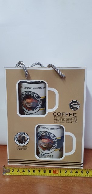 Kpl.2 kubków+łyżeczki w torebce COFFEE 12-006 Kpl.2 kubków+łyżeczki w torebce COFFEE 12-006