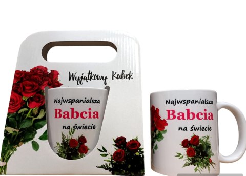 Kubek w torebce BABCIA RÓŻE Kubek w torebce BABCIA RÓŻE
