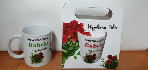 Kubek w torebce BABCIA RÓŻE Kubek w torebce BABCIA RÓŻE
