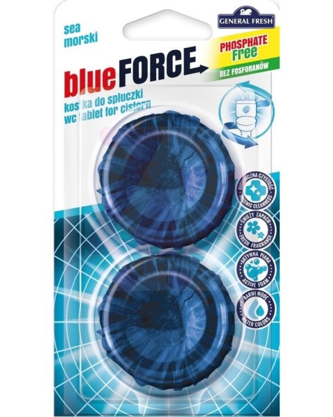 Kostka do spłuczki WC morska General Fresh Blue Force 2szt. Kostka do spłuczki WC morska General Fresh Blue Force 2szt.