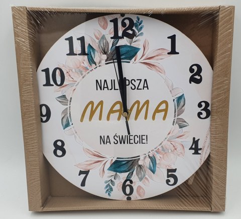 Zegar ścienny 30 cm Najlepsza Mama na świecie Zegar ścienny 30 cm Najlepsza Mama na świecie