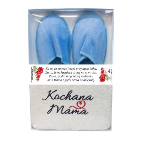 Zestaw kapcie+ręcznik ''Kochana Mama " mix Zestaw kapcie+ręcznik ''Kochana Mama " mix