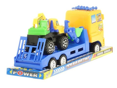 Auto z lawetą i ciężarówką 28,5x11,5x8,5cm Auto z lawetą i ciężarówką 28,5x11,5x8,5cm