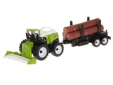 Kombajn z przyczepą z drewnem 33x10x9cm Kombajn z przyczepą z drewnem 33x10x9cm