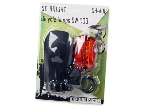 Kpl.lampek rowerowych led cob 5w przód tył lampki 14215 Kpl.lampek rowerowych led cob 5w przód tył lampki 14215