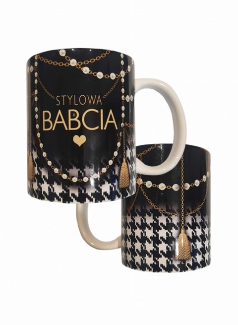 Kubek 330ml Stylowa Babcia perły | K144 Kubek 330ml Stylowa Babcia perły | K144
