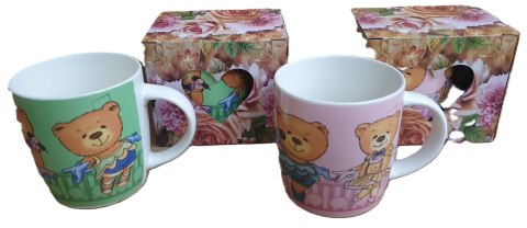 Kubek ceramiczny w ozdobnym kartoniku 320 ml misie Kubek ceramiczny w ozdobnym kartoniku 320 ml misie
