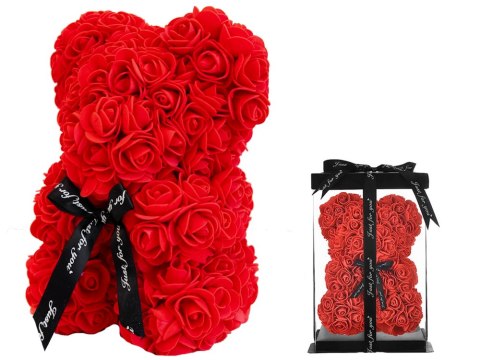 Miś z płatków róż prezent duży pudełko rose XL 25cm | 01903 Miś z płatków róż prezent duży pudełko rose XL 25cm | 01903