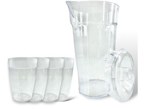 Dzbanek na wodę pojemność 1,7L + 4 kubki dzba184 Dzbanek na wodę pojemność 1,7L + 4 kubki dzba184