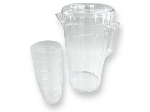 Dzbanek na wodę pojemność 1,7L + 4 kubki dzba184 Dzbanek na wodę pojemność 1,7L + 4 kubki dzba184