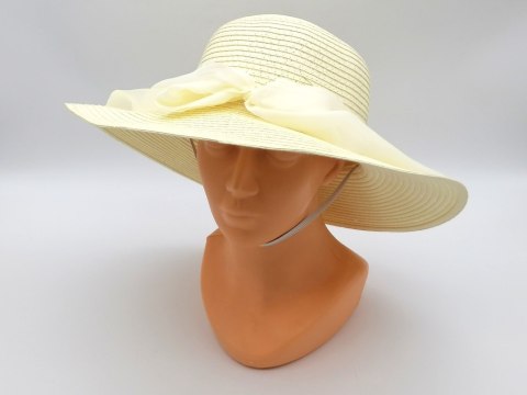 Kapelusz damski ze wstążką mix kolorów śr. 39cm ; Kapelusz damski ze wstążką mix kolorów śr. 39cm ;