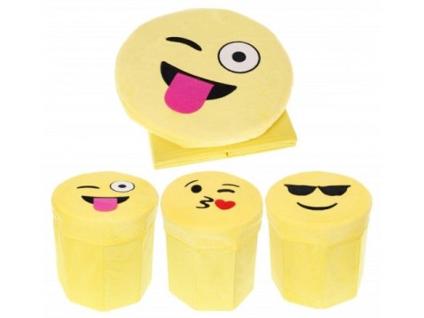 Pufa Emoji z możliwością przechowywania pojemnik Pufa Emoji z możliwością przechowywania pojemnik