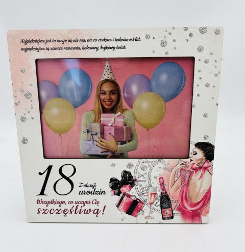 Ramka na zdjęcia kolor 10X15 ELEGANT PANI na 18-te urodziny 3310-EPI18 Ramka na zdjęcia kolor 10X15 ELEGANT PANI na 18-te urodziny 3310-EPI18