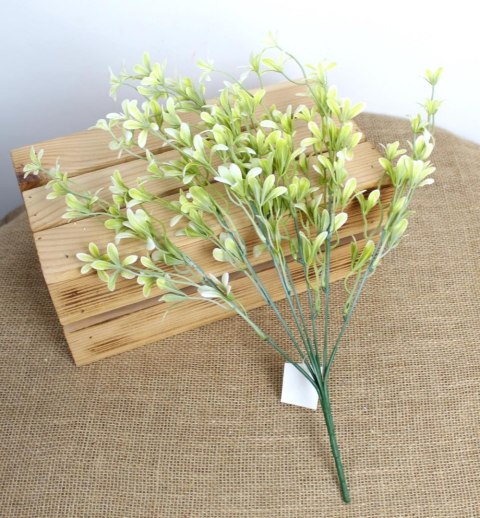 Gałązka 2szt drobne listki wys. 38 cm 7 łodyg ZIELONO-BIAŁA MD-068A Gałązka 2szt drobne listki wys. 38 cm 7 łodyg ZIELONO-BIAŁA MD-068A