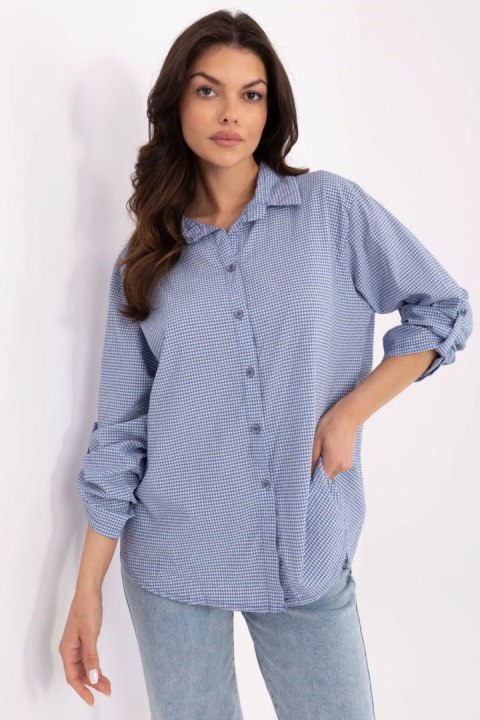 Koszula Damska Model MO-KS-1803.89 Dark Blue - Italy Moda Koszula Damska Model MO-KS-1803.89 Dark Blue - Italy Moda