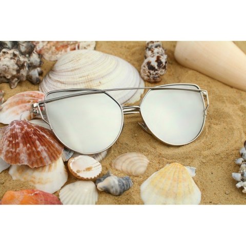 Okulary przeciwsłoneczne GLAM ROCK FASHION Lustrzanki Srebrne OK21WZ6 Okulary przeciwsłoneczne GLAM ROCK FASHION Lustrzanki Srebrne OK21WZ6