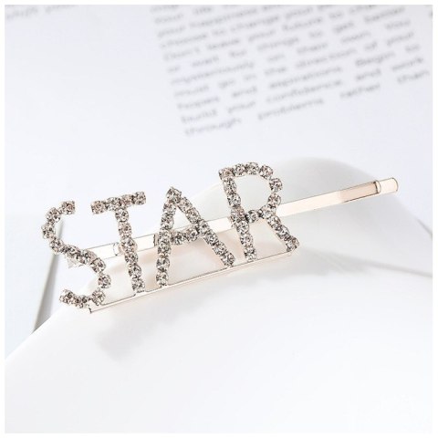 Wsuwka do włosów napis kryształ STAR SP86Z Wsuwka do włosów napis kryształ STAR SP86Z