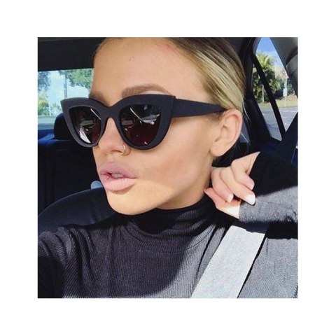 OKULARY PRZECIWSŁONECZNE KOCIE MATOWE CZARNE OK141WZ2 OKULARY PRZECIWSŁONECZNE KOCIE MATOWE CZARNE OK141WZ2