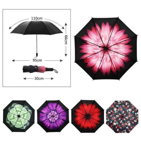PARASOL UMBRELLA FIOLETOWE WZORY PAR01WZ15 PARASOL UMBRELLA FIOLETOWE WZORY PAR01WZ15