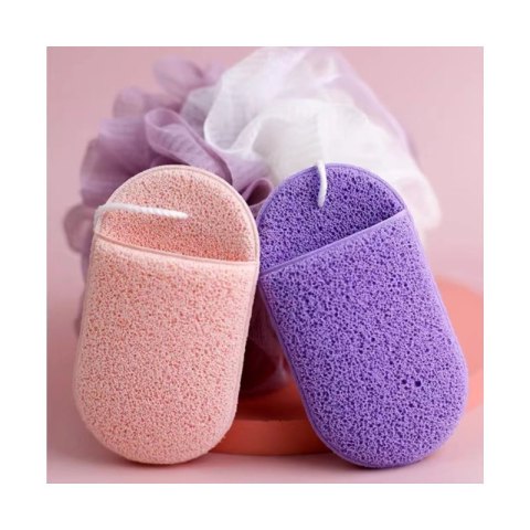 Gąbeczka do mycia twarzy na mokro, delikatny peeling 6,5x11cm 2 szt GB09 Gąbeczka do mycia twarzy na mokro, delikatny peeling 6,5x11cm 2 szt GB09
