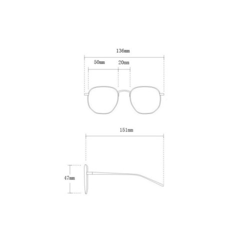 Okulary przeciwsłoneczne Classic zdobienie OK393 Okulary przeciwsłoneczne Classic zdobienie OK393
