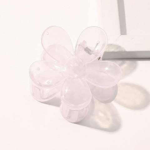 Spinka do włosów klamra XL kwiat transparentny 7x7cm SP273 Spinka do włosów klamra XL kwiat transparentny 7x7cm SP273
