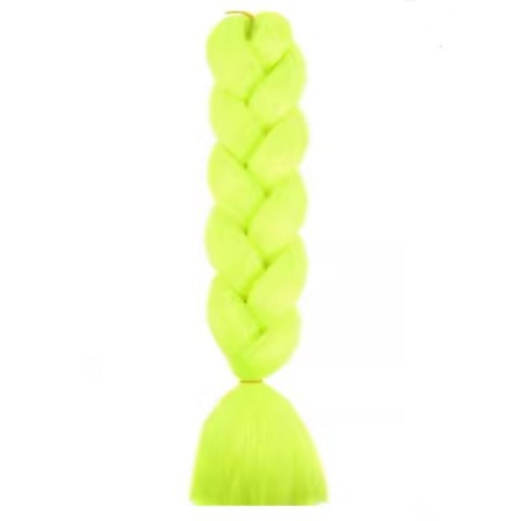 Syntetyczne włosy 120 cm gęste jednokolorowe limonka WLS43 Syntetyczne włosy 120 cm gęste jednokolorowe limonka WLS43
