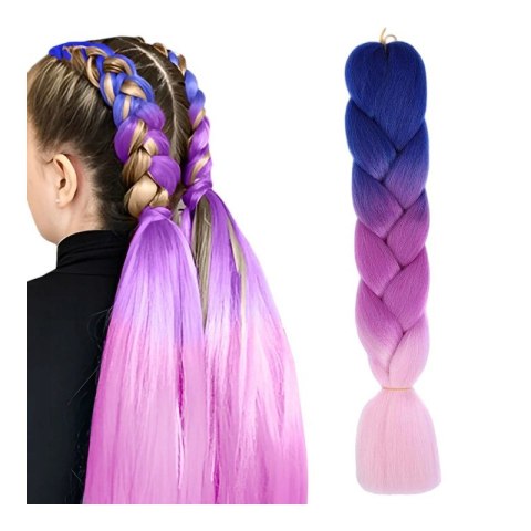 Syntetyczne włosy kolorowe 120 cm gęste ombre WLS29 Syntetyczne włosy kolorowe 120 cm gęste ombre WLS29