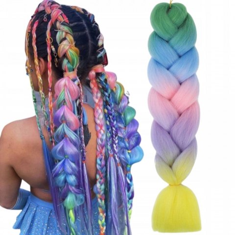 Syntetyczne włosy kolorowe 120 cm gęste ombre WLS37 Syntetyczne włosy kolorowe 120 cm gęste ombre WLS37