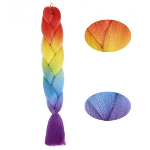 Syntetyczne włosy kolorowe 120 cm gęste ombre WLS48 Syntetyczne włosy kolorowe 120 cm gęste ombre WLS48