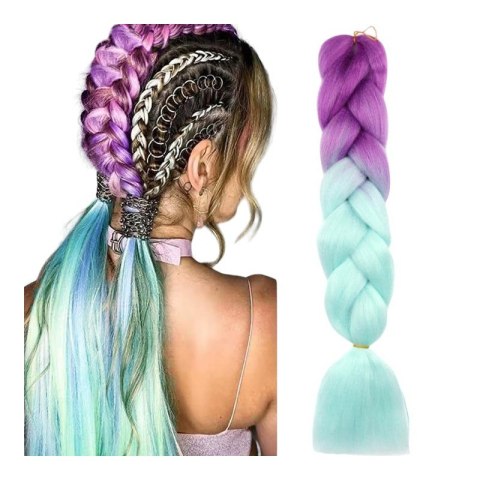 Syntetyczne włosy kolorowe 120 cm gęste ombre WLS51 Syntetyczne włosy kolorowe 120 cm gęste ombre WLS51