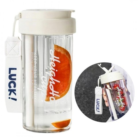 Butelka na wodę z koszyczkiem i słomką 600 ML Simple BD32B Butelka na wodę z koszyczkiem i słomką 600 ML Simple BD32B