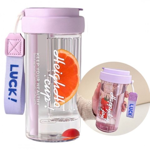 Butelka na wodę z koszyczkiem i słomką 600 ML Simple BD32FIO Butelka na wodę z koszyczkiem i słomką 600 ML Simple BD32FIO