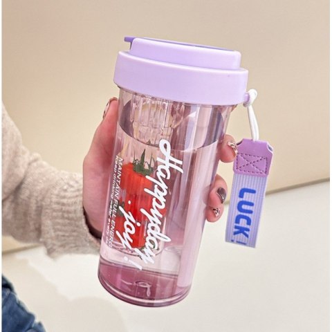 Butelka na wodę z koszyczkiem i słomką 600 ML Simple BD32FIO Butelka na wodę z koszyczkiem i słomką 600 ML Simple BD32FIO