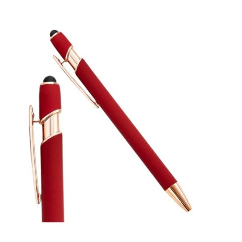 Długopis metalowy touch, tusz czarny, pen soft touch czerwień DL06 Długopis metalowy touch, tusz czarny, pen soft touch czerwień DL06