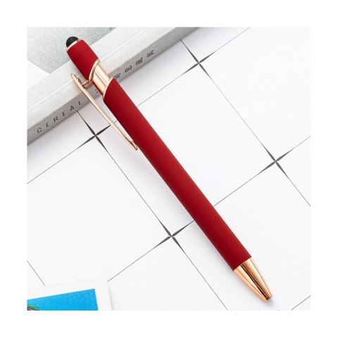 Długopis metalowy touch, tusz czarny, pen soft touch czerwień DL06 Długopis metalowy touch, tusz czarny, pen soft touch czerwień DL06