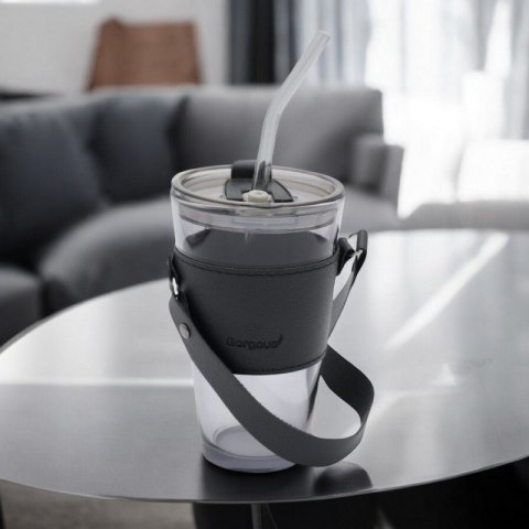Kubek z kolorowego szkła na Kawę Herbatę ze słomką i zamknięciem 450 ML CUP09GRAF Kubek z kolorowego szkła na Kawę Herbatę ze słomką i zamknięciem 450 ML CUP09GRAF