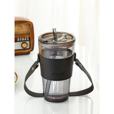 Kubek z kolorowego szkła na Kawę Herbatę ze słomką i zamknięciem 450 ML CUP09GRAF Kubek z kolorowego szkła na Kawę Herbatę ze słomką i zamknięciem 450 ML CUP09GRAF