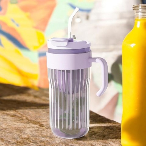 Kubek z ryflowanego szkła na Kawę Herbatę ze słomką, sitkiem i zamknięciem 550 ML CUP12FIO Kubek z ryflowanego szkła na Kawę Herbatę ze słomką, sitkiem i zamknięciem 550 ML CUP12FIO