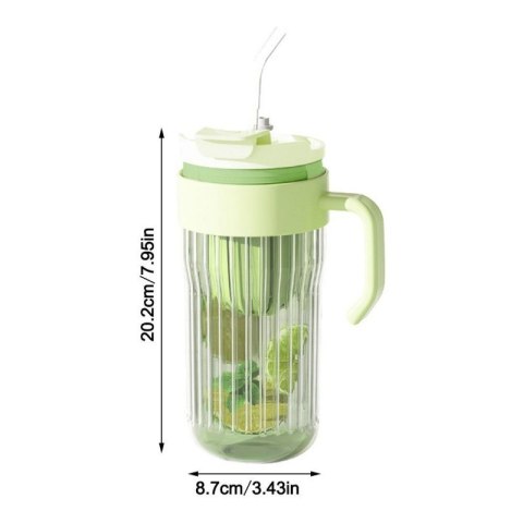 Kubek z ryflowanego szkła na Kawę Herbatę ze słomką, sitkiem i zamknięciem 550 ML CUP12FIO Kubek z ryflowanego szkła na Kawę Herbatę ze słomką, sitkiem i zamknięciem 550 ML CUP12FIO