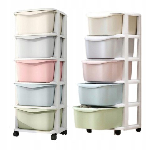 Plastikowy regał na kółkach szafka szuflady szafa 97 x 38 x 37 cm PO10 Plastikowy regał na kółkach szafka szuflady szafa 97 x 38 x 37 cm PO10