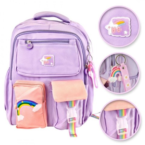 Plecak RAINBOW sweet szkolny uniwersalny kieszonki, odblaski PL160FIO Plecak RAINBOW sweet szkolny uniwersalny kieszonki, odblaski PL160FIO