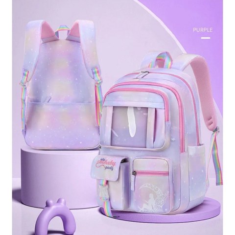 Plecak RAINBOW sweet szkolny uniwersalny kieszonki z maskotką PL159FIO Plecak RAINBOW sweet szkolny uniwersalny kieszonki z maskotką PL159FIO
